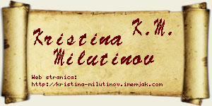 Kristina Milutinov vizit kartica